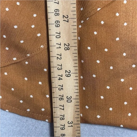 Lulus Missy Rust Orange Polka Dot Satin Knotted Front Mini Dress Womens S Boho - Picture 5 of 11